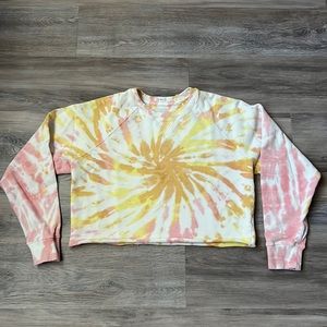 MOTHER denim cropped sweatshirt